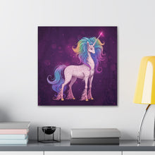 Load image into Gallery viewer, Rainbow Unicorn Canvas Wall Art