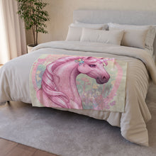 Load image into Gallery viewer, Pink Unicorn Throw Blanket