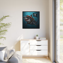 Load image into Gallery viewer, Pirate Shark Matte Framed Canvas