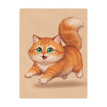 Load image into Gallery viewer, Cute Orange Kitten Minky Blanket