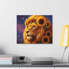 Load image into Gallery viewer, Sunflower Lion Canvas Wall Art
