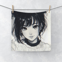 Load image into Gallery viewer, Cute Sketch Anime Girl Face Towel