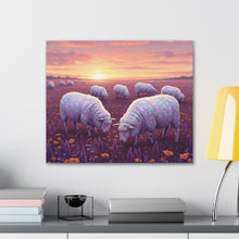 Load image into Gallery viewer, Pastel Sheep Sunset Canvas