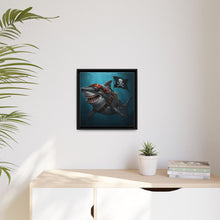 Load image into Gallery viewer, Pirate Shark Matte Framed Canvas