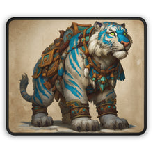 Load image into Gallery viewer, Blue Striped Tribal Tiger Gaming Mouse Pad