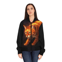 Load image into Gallery viewer, Fire Cat Bomber Jacket