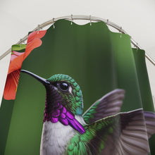 Load image into Gallery viewer, Hummingbird Floral Shower Curtain