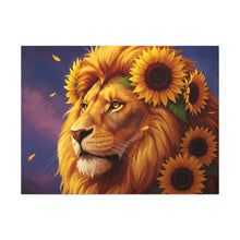 Load image into Gallery viewer, Sunflower Lion Canvas Wall Art