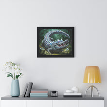 Load image into Gallery viewer, Crystal-Scaled Crocodile Framed Poster