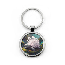 Load image into Gallery viewer, Quartz Crystal Turtle Keychain