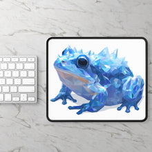 Load image into Gallery viewer, Blue Crystal Frog Gaming Mouse Pad | Polygonal Amphibian Art