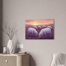 Load image into Gallery viewer, Pastel Sheep Sunset Canvas