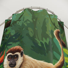 Load image into Gallery viewer, Tropical Rainforest Monkey Shower Curtain