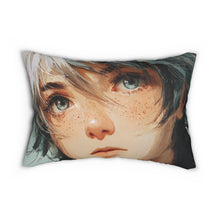 Load image into Gallery viewer, Freckled Anime Face Lumbar Pillow