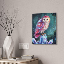 Load image into Gallery viewer, Crystal Forest Owl Canvas Art