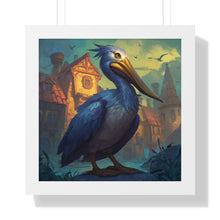 Load image into Gallery viewer, Blue Pelican Framed Poster