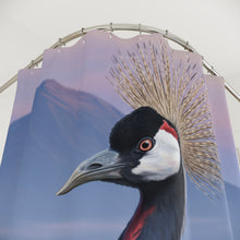 Load image into Gallery viewer, Crowned Crane Shower Curtain