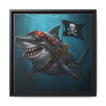 Load image into Gallery viewer, Pirate Shark Matte Framed Canvas