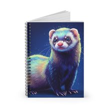 Load image into Gallery viewer, Shimmering Ferret Spiral Notebook