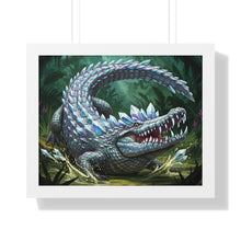 Load image into Gallery viewer, Crystal-Scaled Crocodile Framed Poster