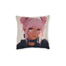Load image into Gallery viewer, Anime Girl Pink Hair Square Pillow
