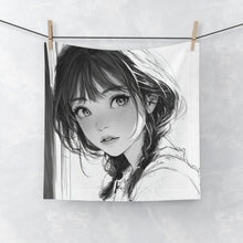 Load image into Gallery viewer, Sketch Anime Girl Face Towel