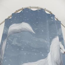 Load image into Gallery viewer, Arctic Snow Veil Ferret Shower Curtain