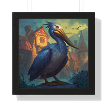 Load image into Gallery viewer, Blue Pelican Framed Poster