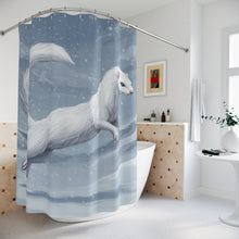 Load image into Gallery viewer, Arctic Snow Veil Ferret Shower Curtain