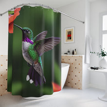 Load image into Gallery viewer, Hummingbird Floral Shower Curtain