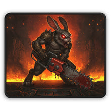 Load image into Gallery viewer, Evil Bunny with Chainsaw Gaming Mouse Pad