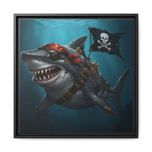 Load image into Gallery viewer, Pirate Shark Matte Framed Canvas