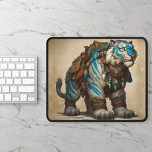Load image into Gallery viewer, Blue Striped Tribal Tiger Gaming Mouse Pad