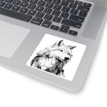 Load image into Gallery viewer, Wolf Portrait Square Sticker