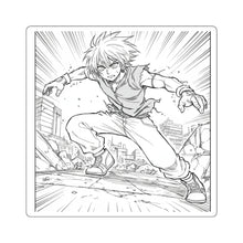 Load image into Gallery viewer, Action Anime Square Sticker