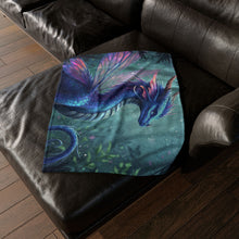 Load image into Gallery viewer, Blue Fae Dragon Blanket
