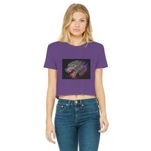 Load image into Gallery viewer, Wolf Classic Women's Cropped Raw Edge T-Shirt