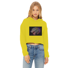 Load image into Gallery viewer, Wolf Ladies Cropped Raw Edge Hoodie