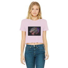 Load image into Gallery viewer, Wolf Classic Women's Cropped Raw Edge T-Shirt