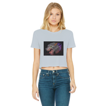 Load image into Gallery viewer, Wolf Classic Women's Cropped Raw Edge T-Shirt