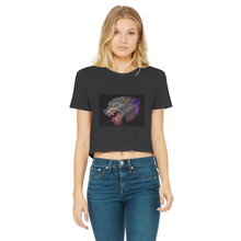 Load image into Gallery viewer, Wolf Classic Women's Cropped Raw Edge T-Shirt