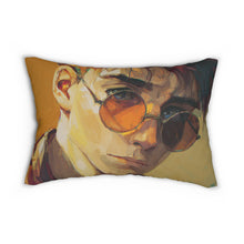 Load image into Gallery viewer, Retro Sunglasses Anime Guy Lumbar Pillow
