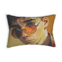 Load image into Gallery viewer, Retro Sunglasses Anime Guy Lumbar Pillow
