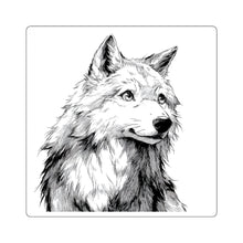 Load image into Gallery viewer, Wolf Portrait Square Sticker
