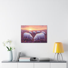 Load image into Gallery viewer, Pastel Sheep Sunset Canvas
