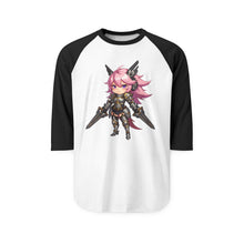 Load image into Gallery viewer, Chibi Pink Warrior Raglan Shirt
