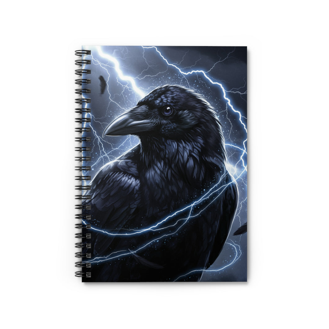 Raven Lightning Spiral Notebook