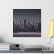 Load image into Gallery viewer, Rainy Cityscape Canvas Art
