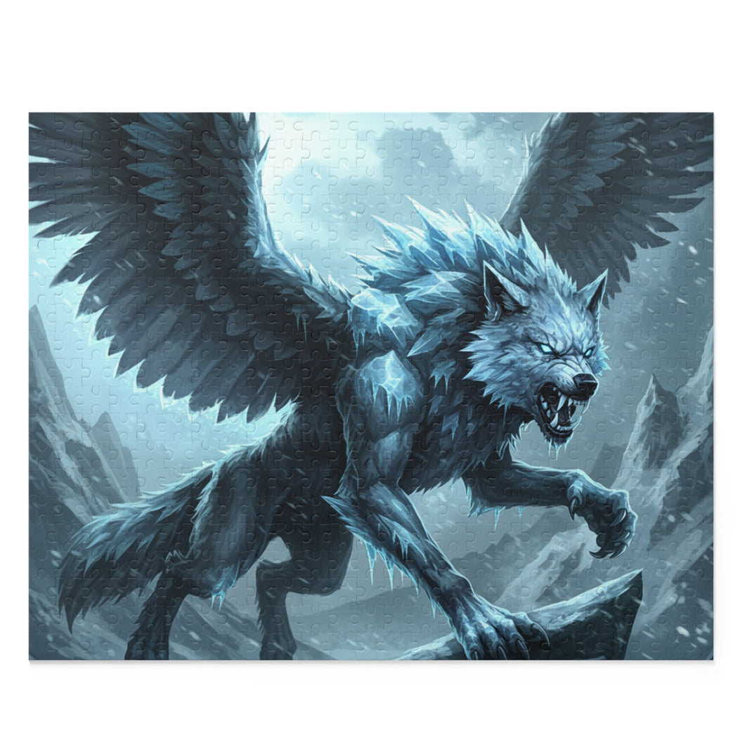 Winged Ice Wolf Fantasy Puzzle