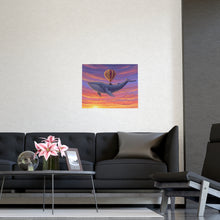 Load image into Gallery viewer, Hot Air Balloon Whale Matte Poster
